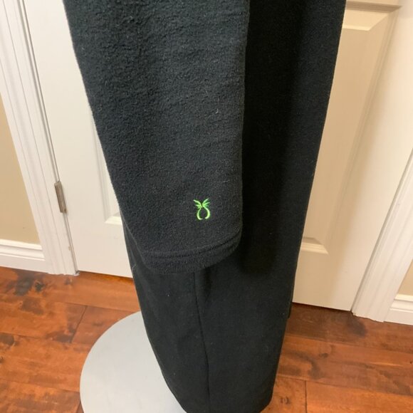 Dudley Stephens Black Vello Fleece Button Turtleneck Long Sleeve Dress, Size L - Picture 6 of 8